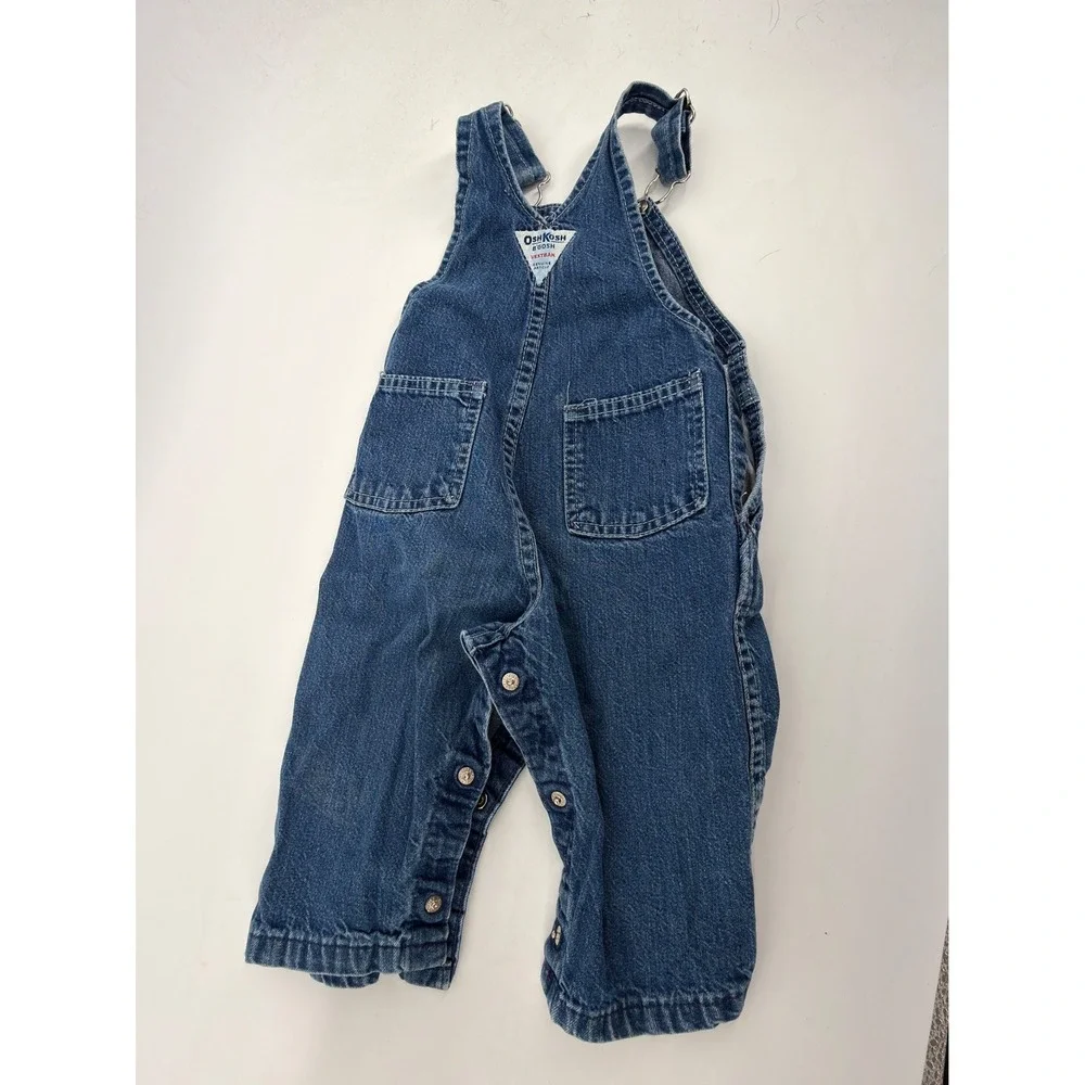 Vintage OshKosh BGosh Kids Denim Overalls 18M Vestbak Made In USA 1980s